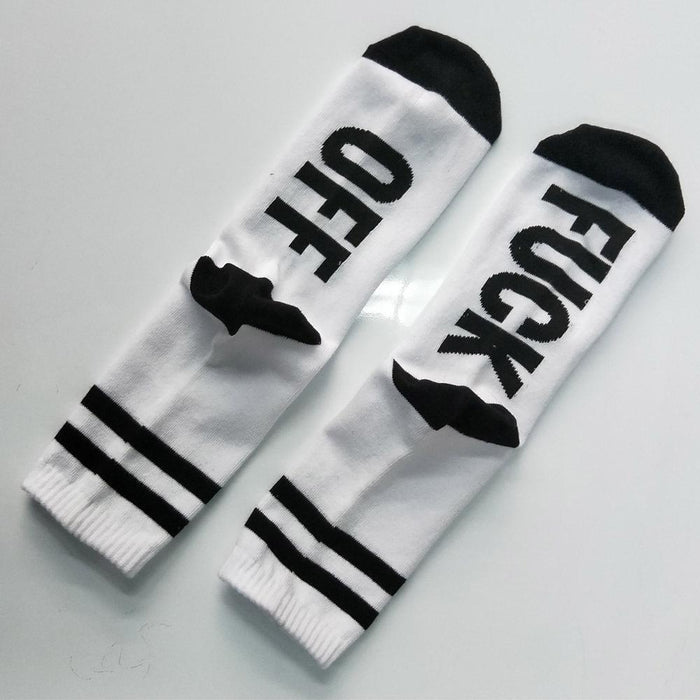 Mid tube socks men and women sole alphabet socks