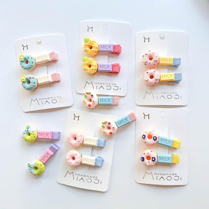 Children's hairpin doughnut crimping clip