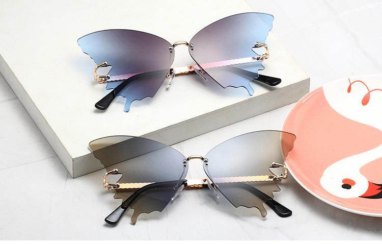 Butterfly sunglasses female large frame gradient