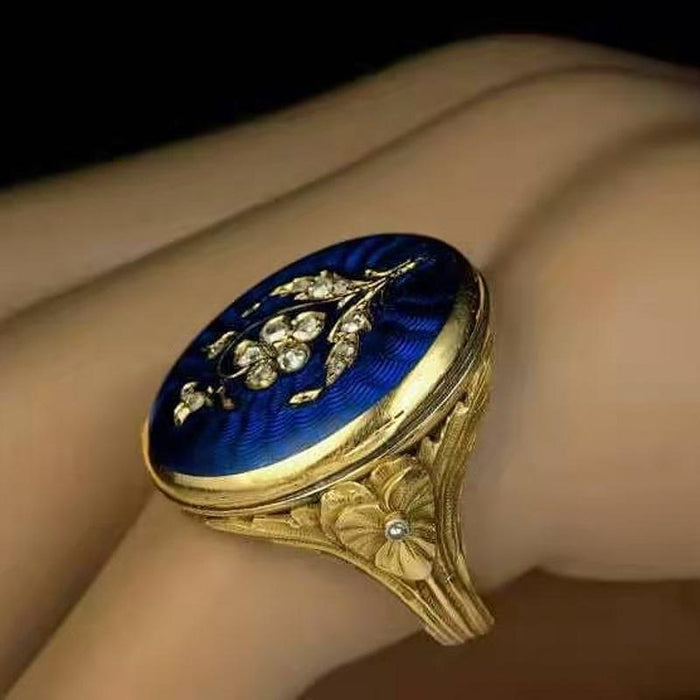 Victoria Rose enamel ring