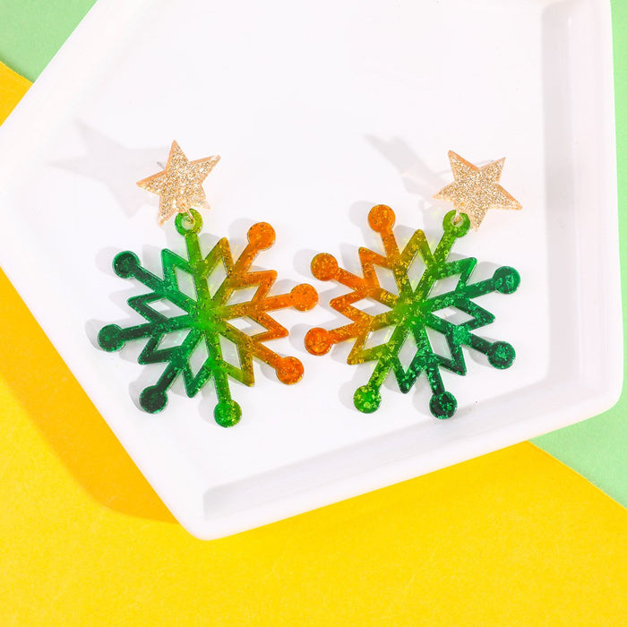 New Acrylic Snowflake Women's Earrings