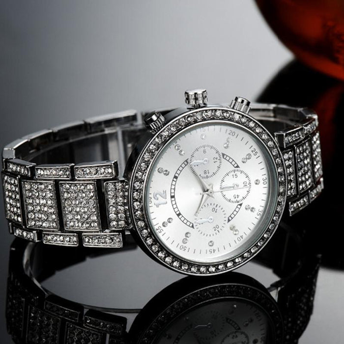 Luxury Watches Quartz Retro Women's Casual Clock Rhinestone Watch