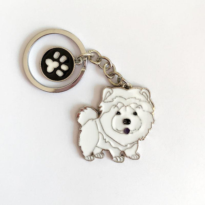 Multicolour Pet Dog Painted Zinc Alloy Keychain