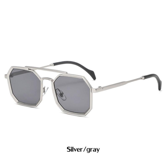 Polygonal Large Frame Sunglasses