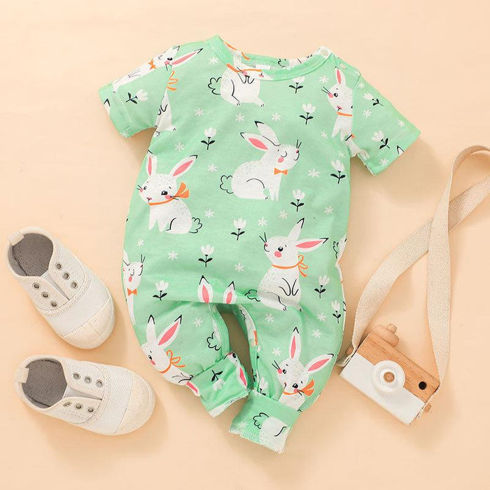 Baby Summer Rabbit Short Sleeved Jumpsuit