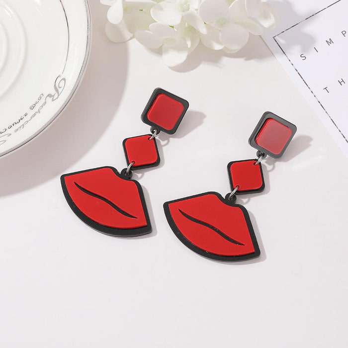 New Red Creative Personalized Female Earrings Accessories