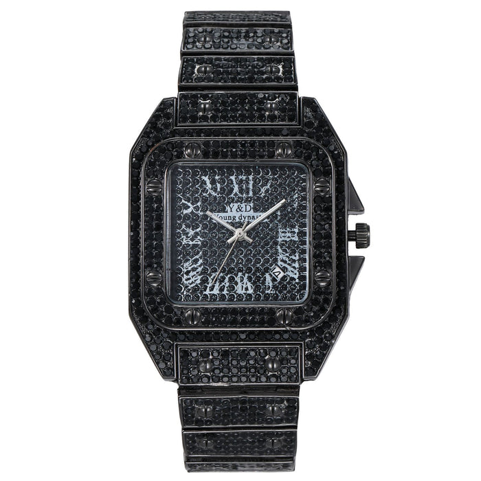 Women Watch Rhinestone Steel Quartz Fashion Wristwatch LLZ13882