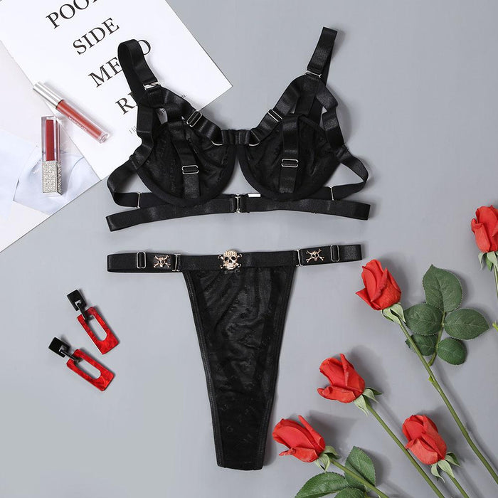 Women Sexy Lingerie Backless Intimates Underwear Set