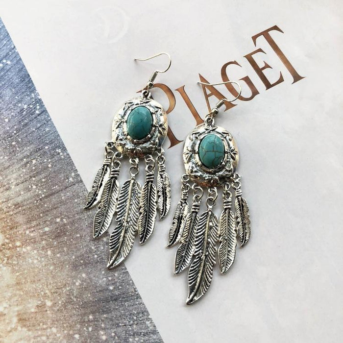 Bohemian Temperament Retro Natural stone Earrings