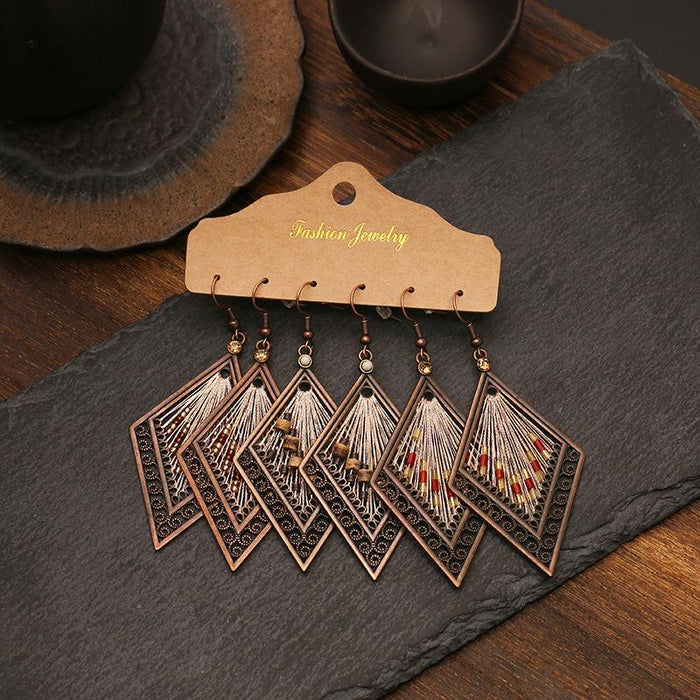 3 pairs/set Earrings Bohemian Style Jewelry X0X36207