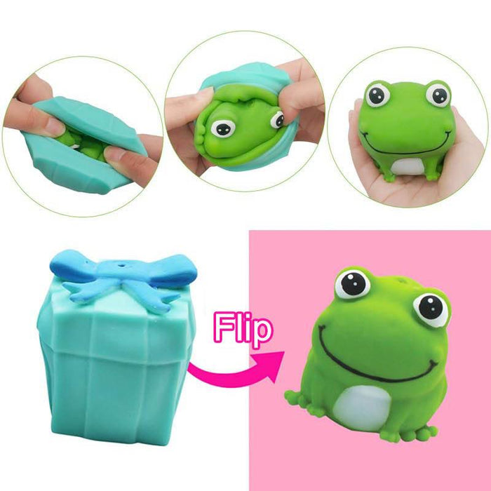 Flip Gift Box Cute Pet Pinch Animal Silicone Toy