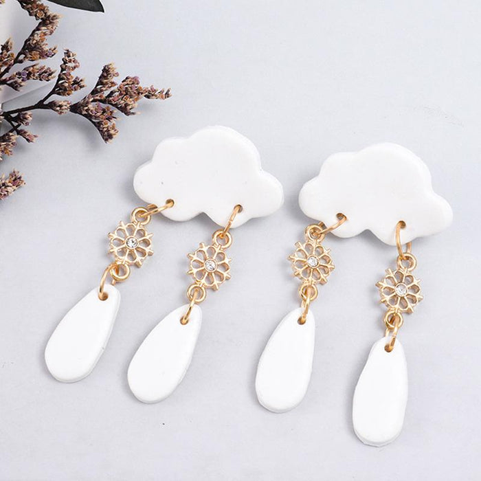 Advanced Cloud Snowflake Love Simple Earrings Earrings