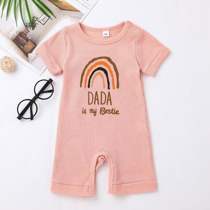 Summer Rainbow Printed Baby Jumpsuit