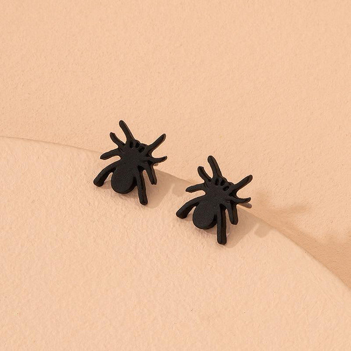 New Fashion Black Exaggerated Spider Earrings