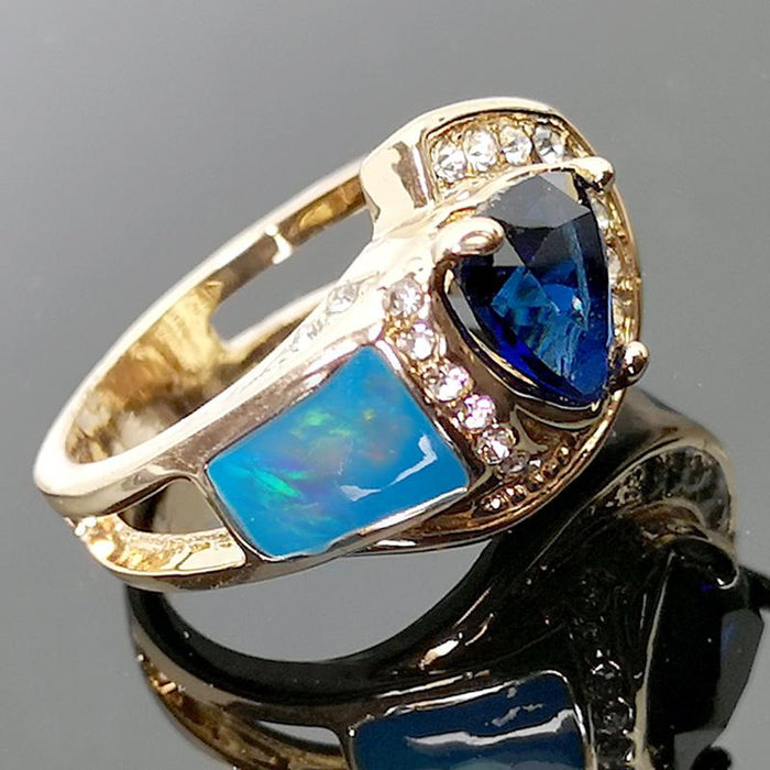 Blue Zircon Fashion Creative Women's Ring