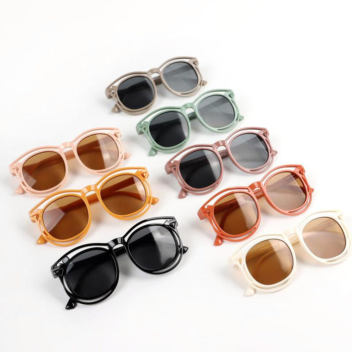 Children's Sunglasses round frame anti ultraviolet sunshade glasses