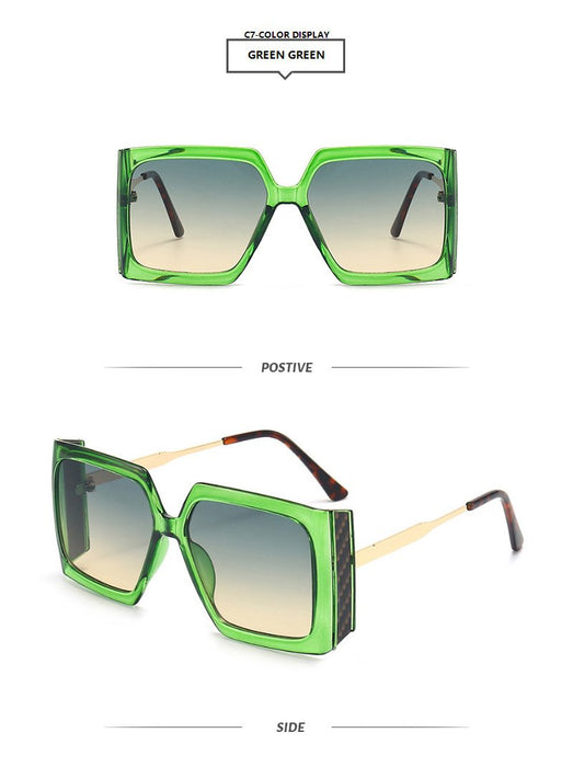 Square large frame Sequin light luxury Sunglasses