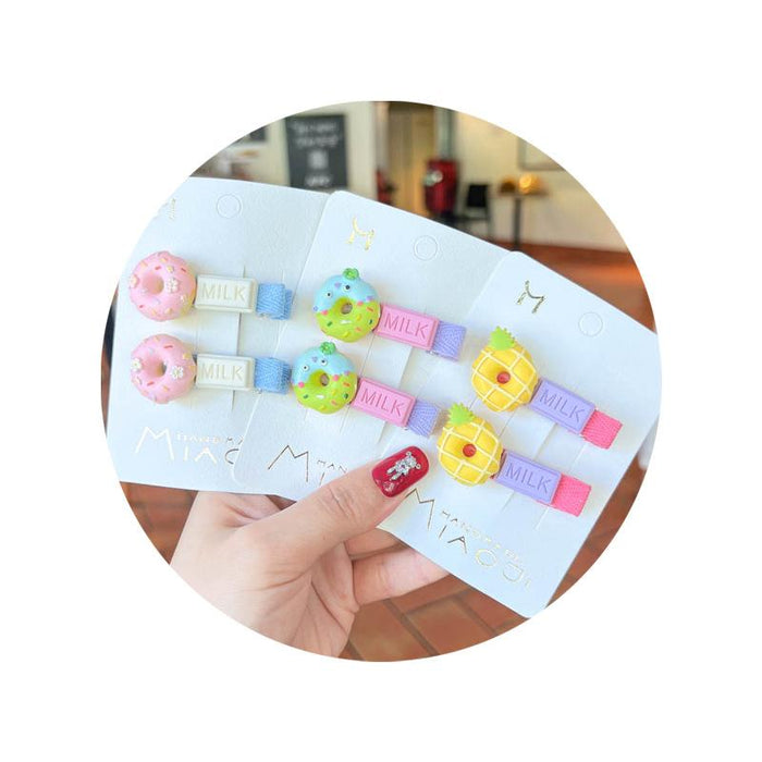 Children's hairpin doughnut crimping clip