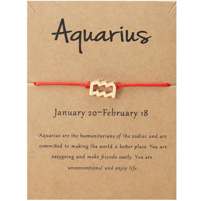 Twelve Constellations Bracelet Constellation Card Bracelet