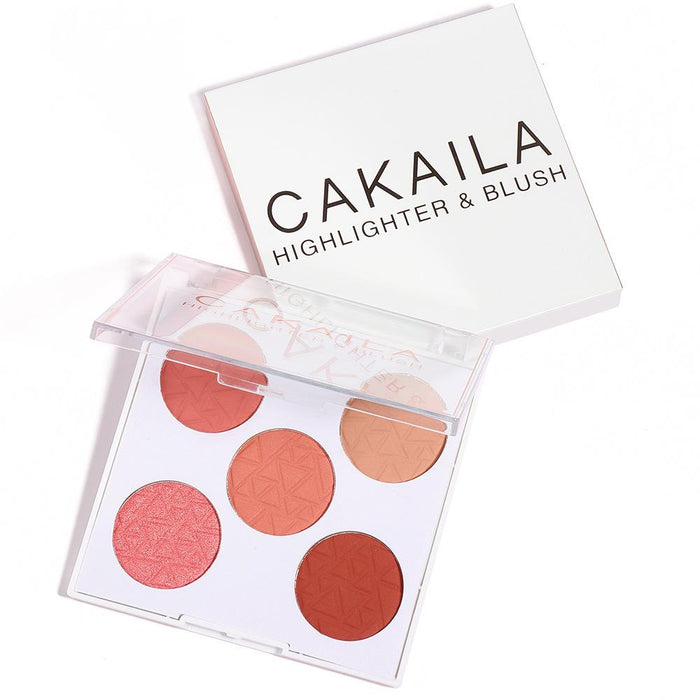 Five colour rouge cheeks red disc matte pearlescent