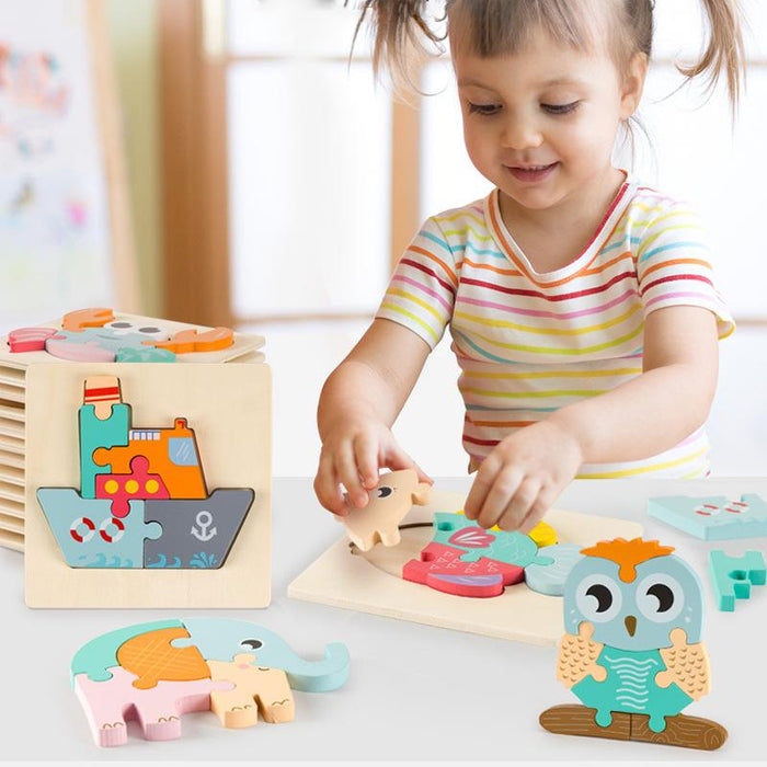 Children's Cartoon Puzzle Puzzle Wooden Toy