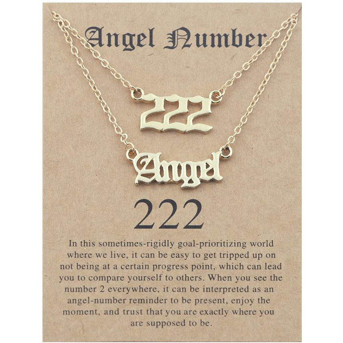 Angel Number Set Card Necklace