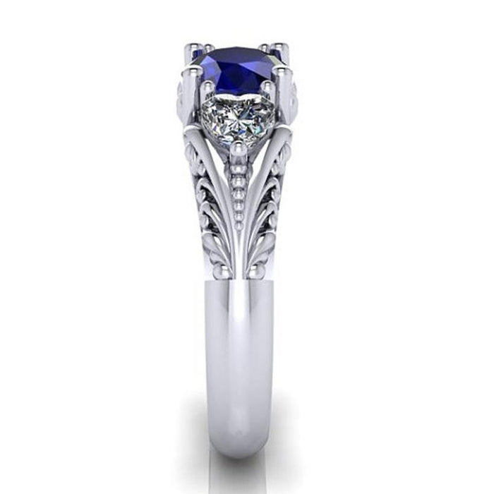 Luxury Women Jewelry Blue / Light Blue Zircon Bridal Rings