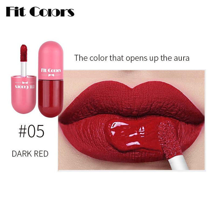 5-colour Mini capsule lip gloss non stick cup matte