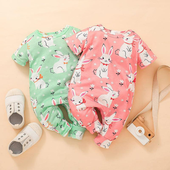 Baby Summer Rabbit Short Sleeved Jumpsuit