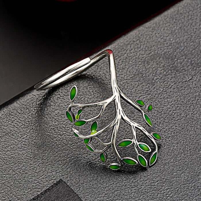 Original Fashion Personalized Tree Green Leaf Ring