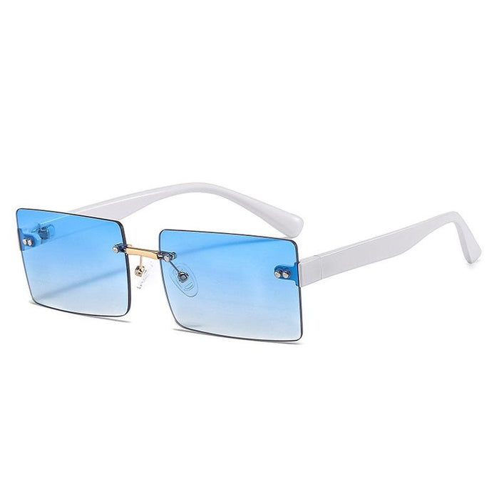 Square frameless color candy Sunglasses