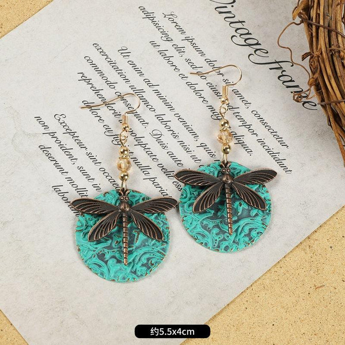 Multi-style Retro Earrings National Style Contrast Colorful Earrings