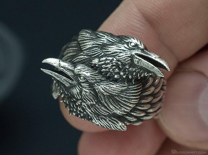 Vintage Creative Personality Two Crow Rings