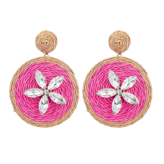 Exaggerated Boho Summer Beach Hand Braided Earrings