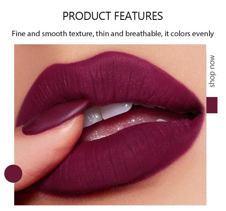 Matte 5-colour matte velvet lipstick