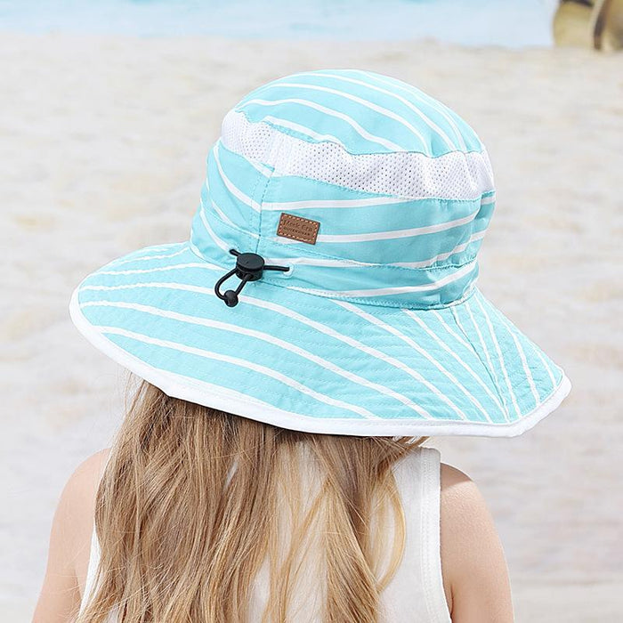 Children's Anti Ultraviolet Sunscreen Striped Bucket Hat