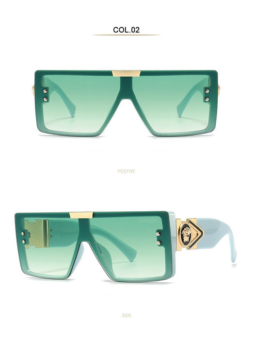 Large frame sunglasses frameless conjoined Sunglasses