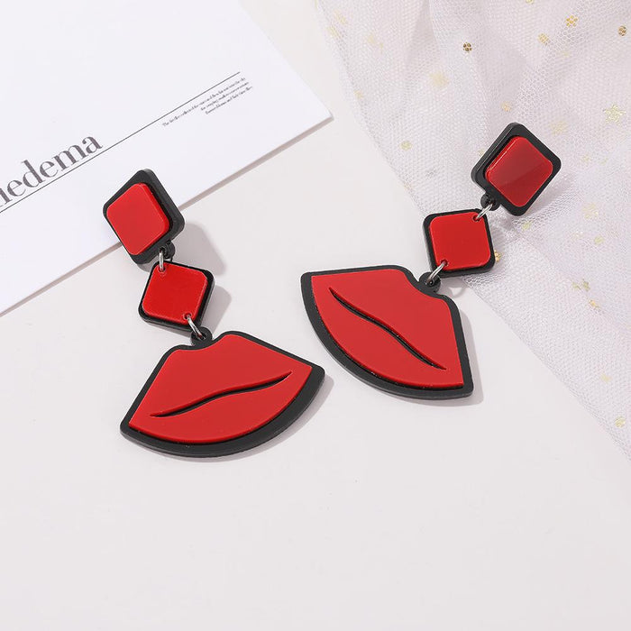 New Red Creative Personalized Female Earrings Accessories