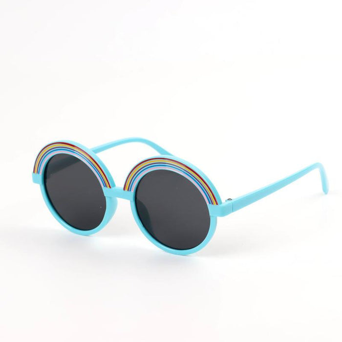 Children's sunglasses Fashion rainbow round frame anti ultraviolet