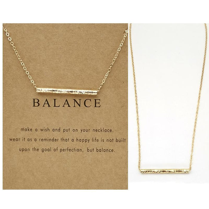 Balance Beam Clavicle Chain Card Short Necklace