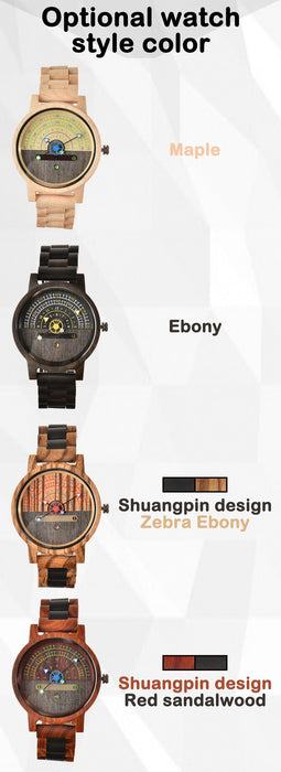 New Leisure Personality Trend Black Technology Concept Wooden Watch