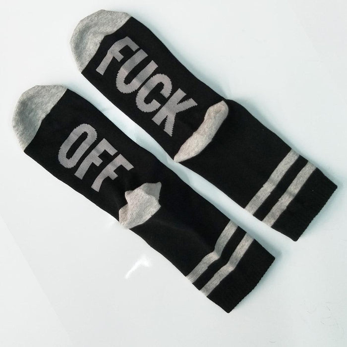 Mid tube socks men and women sole alphabet socks