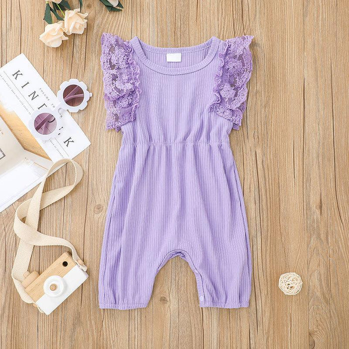 Baby Sleeveless Sweet Lace Jumpsuit