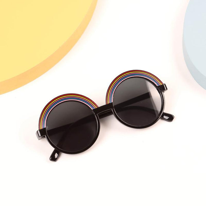 Children's sunglasses Fashion rainbow round frame anti ultraviolet