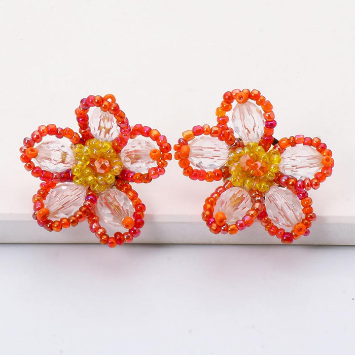 New Rose Flower Female Earrings Accessories