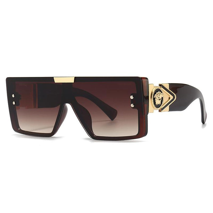 Large frame sunglasses frameless conjoined Sunglasses