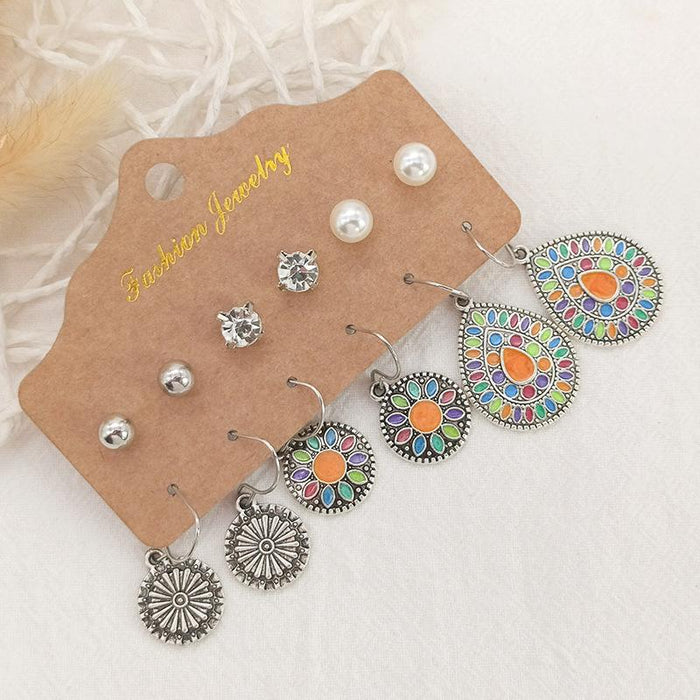 Fashion Creative 6 Piece Set Stud Earrings Women's Jewelry