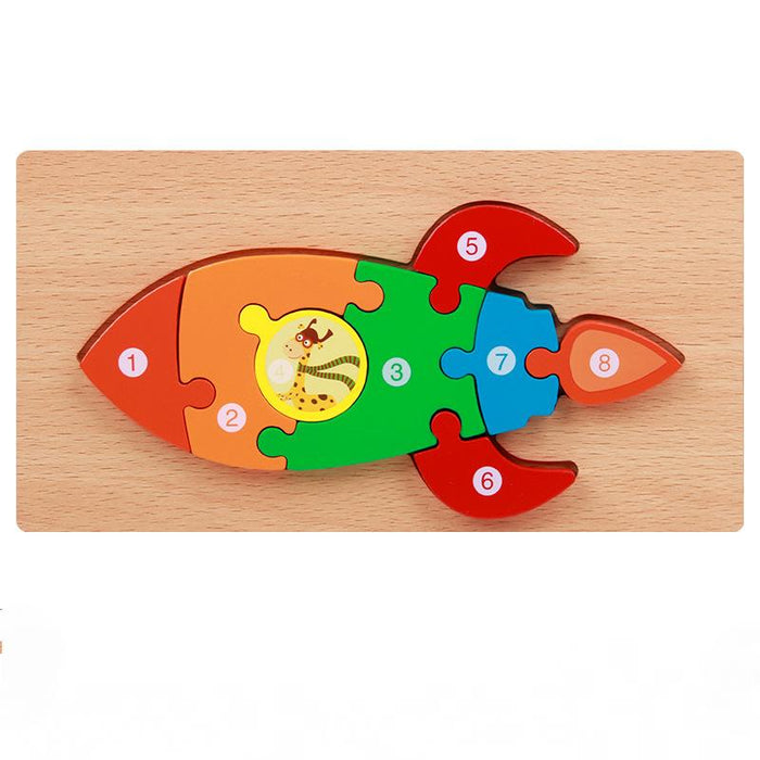 Children's 3d Wooden Stereo Puzzle Toy