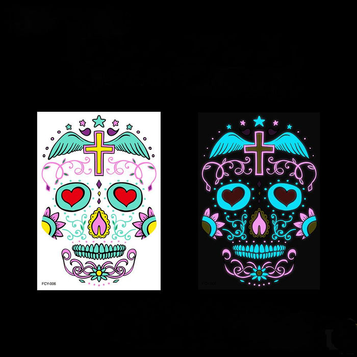 Funny Halloween Double Color Luminous Tattoo Face Paste