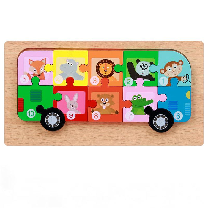 Children's 3d Wooden Stereo Puzzle Toy